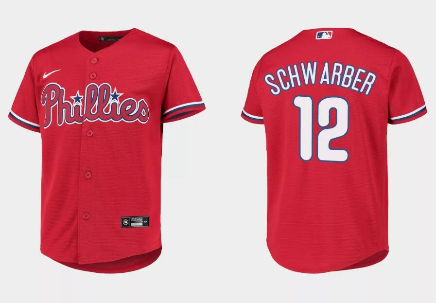 Youth Philadelphia Phillies #12 Kyle Schwarber Red Stitched Baseball Jerseyer Red Stitched Baseball Jersey. Realmuto Cream Cool Base Stitched Baseball Jersey Youth Philadelphia Phillies #12 Kyle Schwarber Red Stitched Baseball Jerseyer Red Stitched Baseball Jersey. Realmuto Cream Cool Base Stitched Baseball Jersey